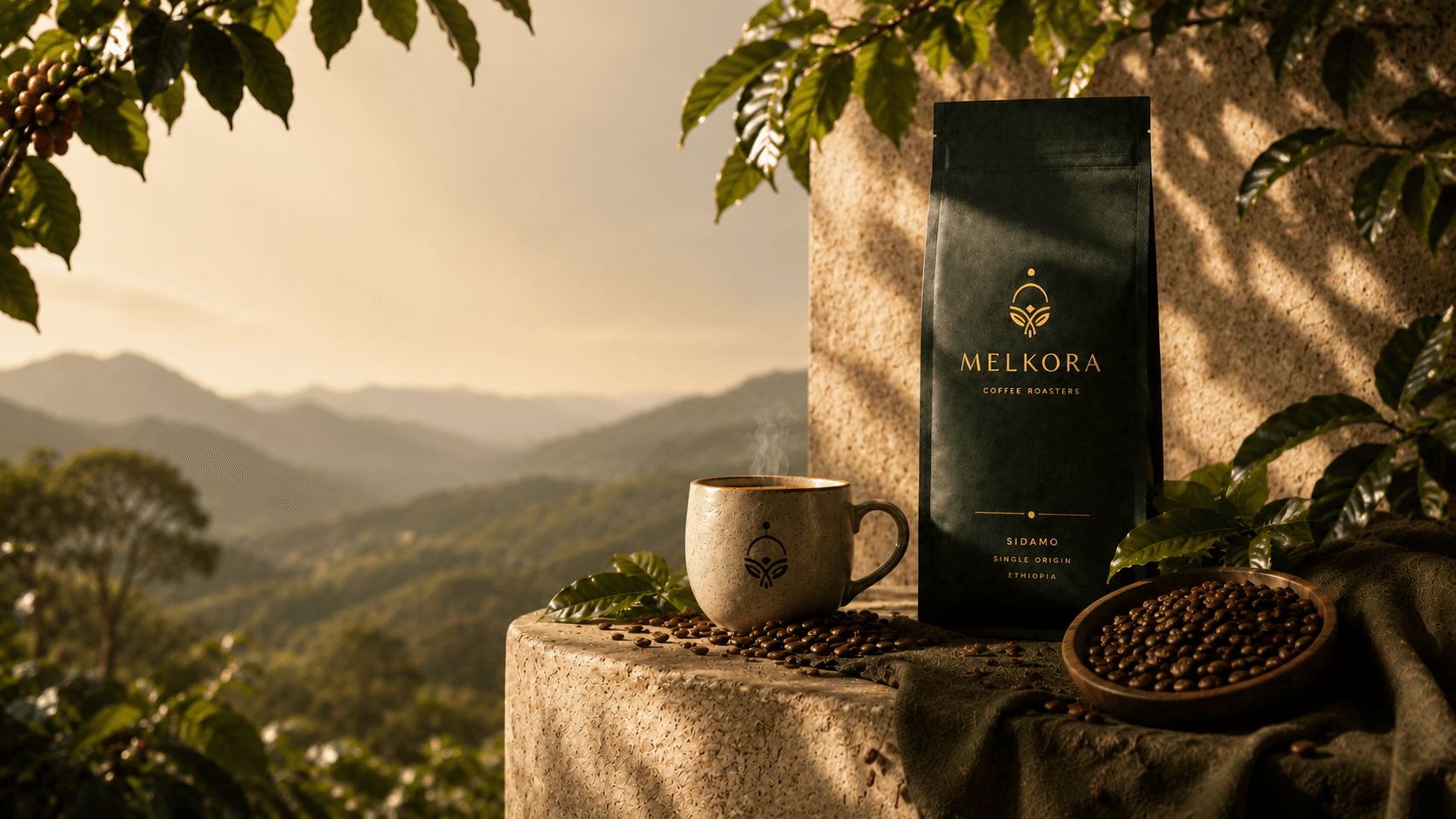 Melkora Ethiopia single origin coffee hero